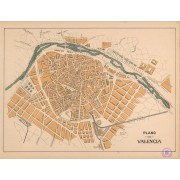 Valencia väggkarta 1905